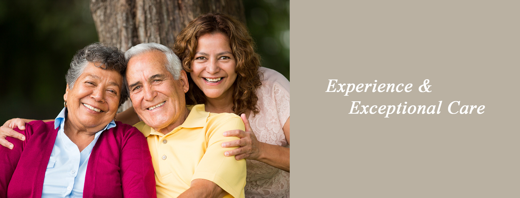 Latino family with elderly patient Experience and Exceptional Care